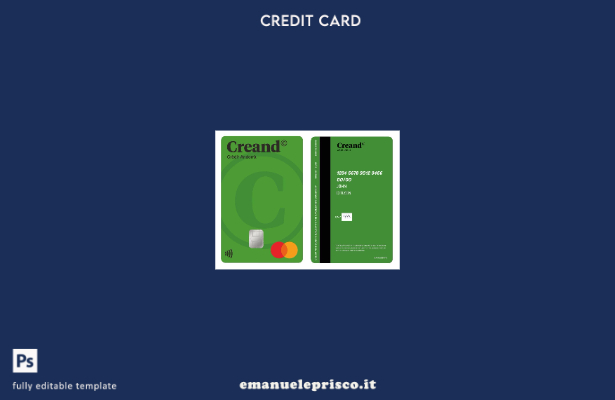 modello mastercard verticale Andorra Creand Crèdit Financial Group in stile veri